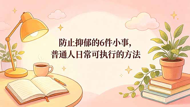 付费文章：防止抑郁的6件小事，普通人日常可执行的方法-云推网创项目库