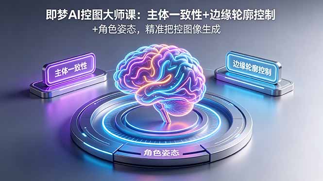 即梦AI控图大师课：主体一致性+边缘轮廓控制+角色姿态，精准把控图像生成-云推网创项目库