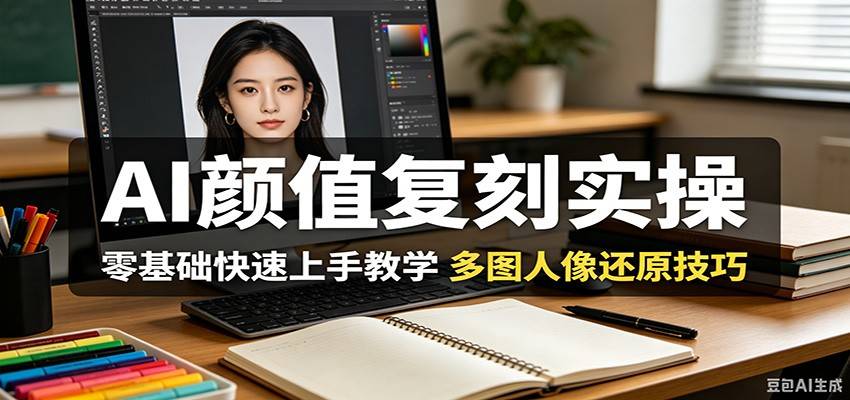 AI颜值复刻实操，零基础快速上手教学，多图人像还原技巧-云推网创项目库