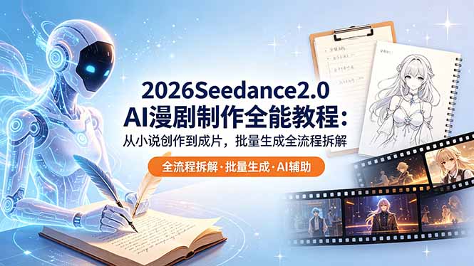 2026Seedance2.0 AI制作全能教程：从小说创作到成片，批量生成全流程拆解-云推网创项目库