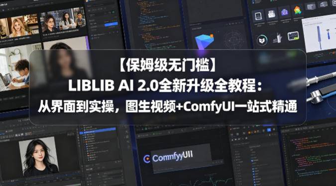 【保姆级无门槛】LIBLIB AI 2.0全新升级全教程：从界面到实操，图生视频+ComfyUI一站式精通-云推网创项目库