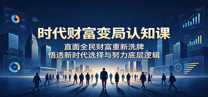 时代财富变局认知课:直面全民财富重新洗牌,悟透新时代选择与努力底层逻辑-云推网创项目库