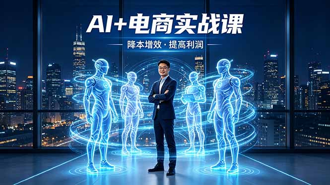 AI+电商实战课，1人+N个AI 智能体，把SOP变AI员工，实现降本增效提高利润-云推网创项目库