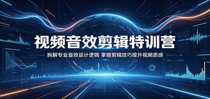 视频音效剪辑特训营：拆解专业音效设计逻辑，掌握剪辑技巧提升视频质感-云推网创项目库