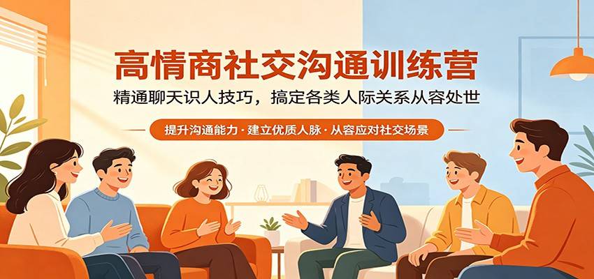 高情商社交沟通训练营：精通聊天识人技巧，搞定各类人际关系从容处世-云推网创项目库