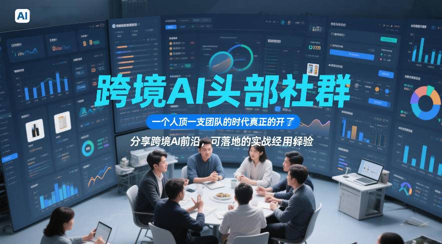 跨境AI头部社群，一个人顶一支团队的时代真正的开始了，分享跨境AI前沿，可落地的实战经验(更新5月11日)-云推网创项目库
