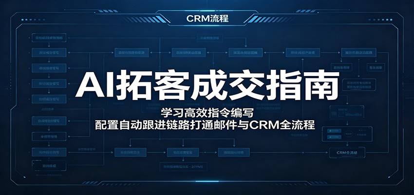 AI拓客成交指南:学习高效指令编写,配置自动跟进链路打通邮件与CRM全流程-云推网创项目库