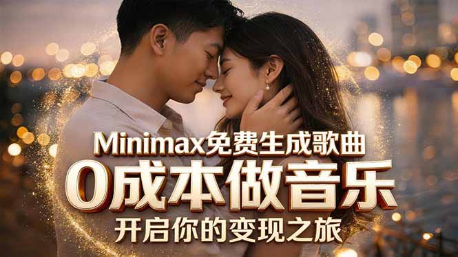 Minimax免费生成歌曲实测！0成本做音乐，说唱流行Lofi一键生成-云推网创项目库