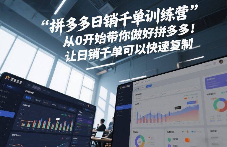 拼多多日销千单训练营，从0开始带你做好拼多多，让日销千单可以快速复制(更新26年5月)-云推网创项目库