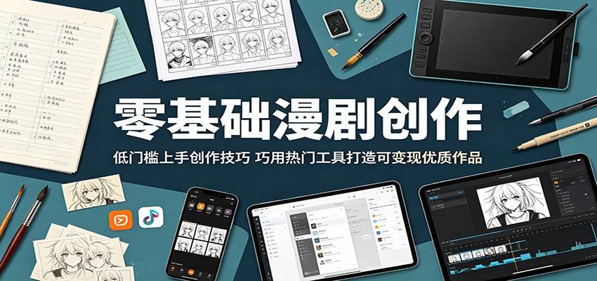 零基础漫剧创作:低门槛上手创作技巧,巧用热门工具打造可变现优质作品-云推网创项目库