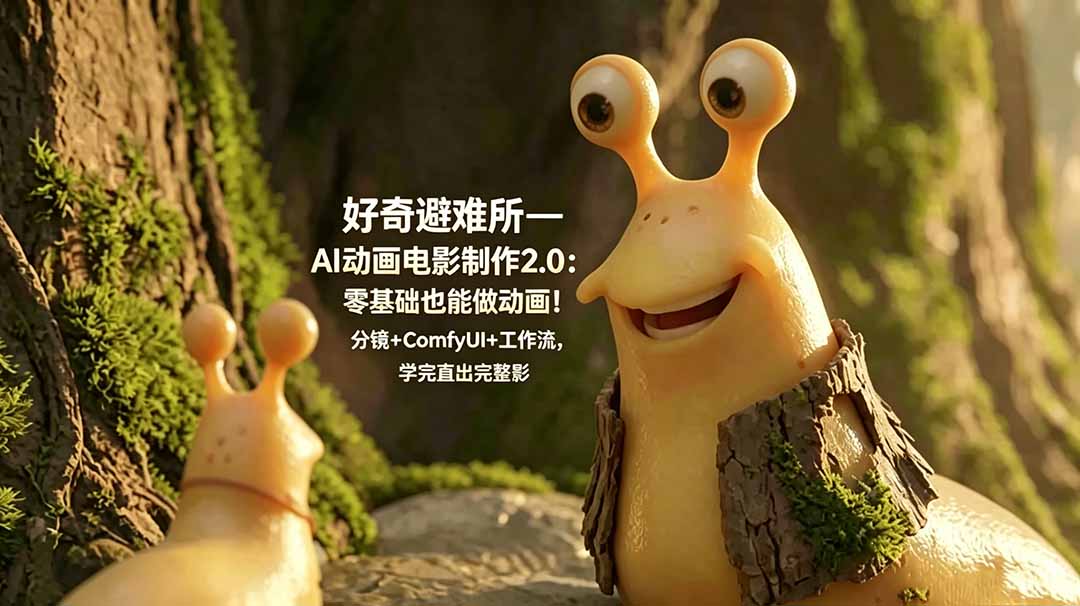 好奇避难所—AI动画电影制作2.0：零基础也能做动画！分镜+ComfyUI+工作流，学完直出完整影片-云推网创项目库