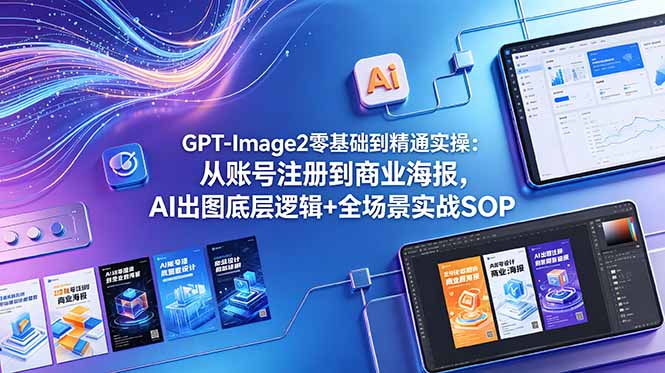 GPT-Image2零基础到精通实操:从账号注册到商业海报,AI出图底层逻辑+全场景实战SOP-云推网创项目库