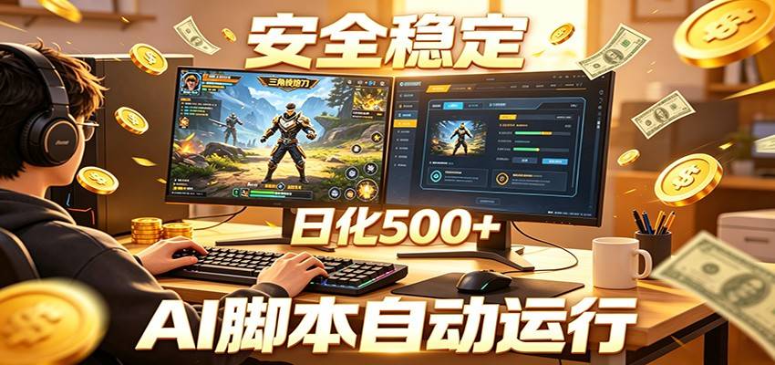 三角洲全自动挂机，AI脚本躺赚，日化500+-云推网创项目库
