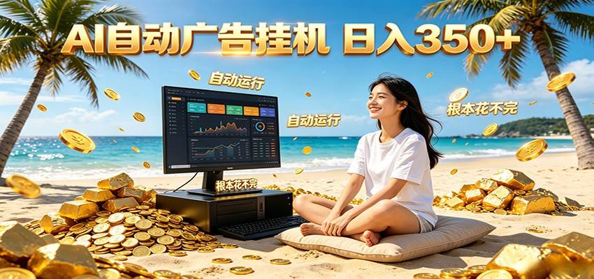AI自动广告挂机 日入350+ 真正做到躺赚式变现,根本花不完!-云推网创项目库