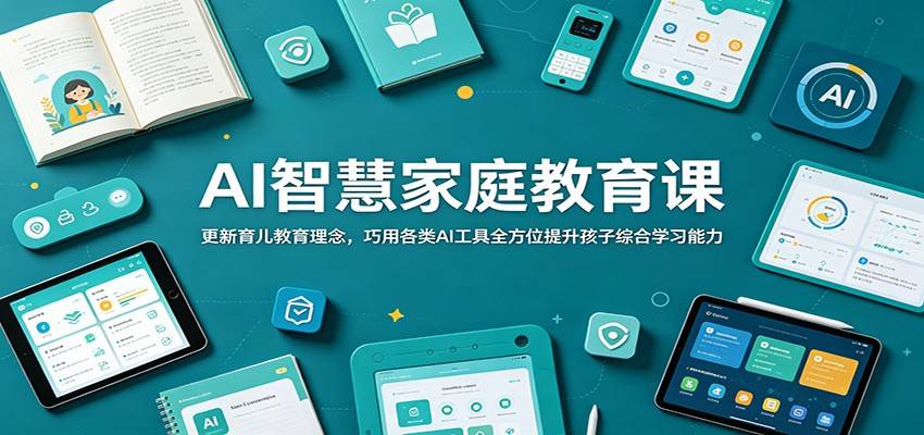 AI智慧家庭教育课:更新育儿教育理念,巧用各类AI工具全方位提升孩子综合学习能力-云推网创项目库