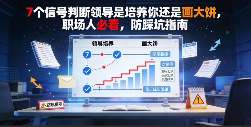 付费文章:7个信号判断领导是培养你还是画大饼,职场人必看,防踩坑指南-云推网创项目库