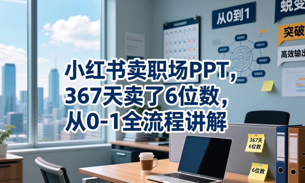 小红书卖职场PPT，367天卖了6位数，从0-1全流程讲解-云推网创项目库