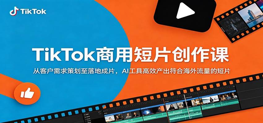TikTok商用短片创作课:从客户需求策划至落地成片,AI工具高效产出符合海外流量的短片-云推网创项目库