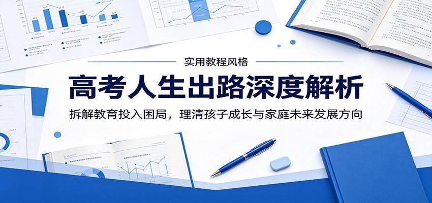 高考人生出路深度解析：拆解教育投入困局，理清孩子成长与家庭未来发展方向-云推网创项目库