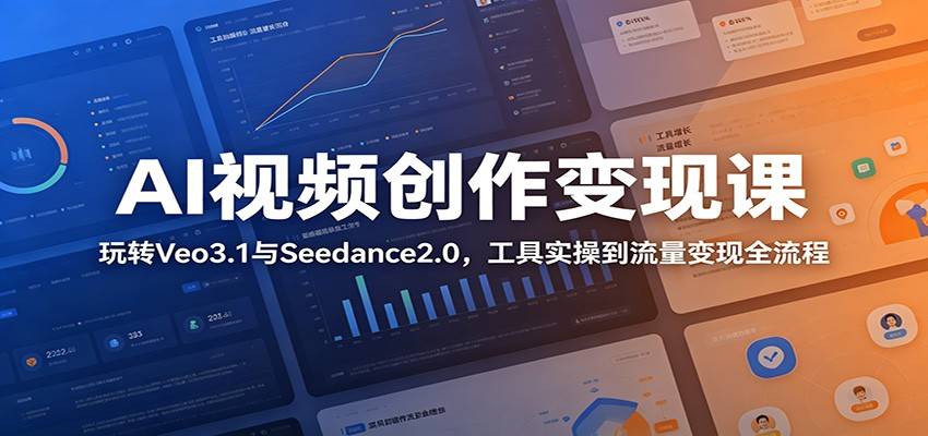 AI视频创作变现课:玩转Veo3.1与Seedance2.0,工具实操到流量变现全流程-云推网创项目库