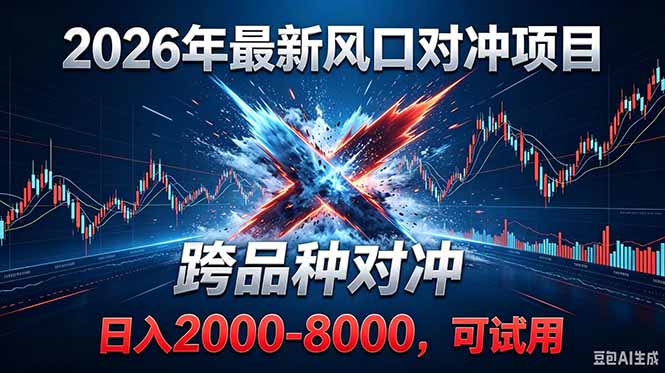 2026创业新风口！最新对冲！跨品种对冲！日收益2000-6000+-云推网创项目库