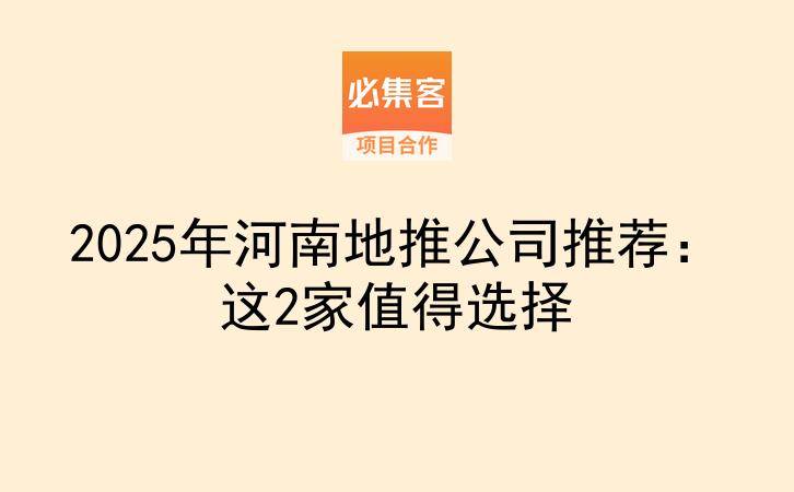 2025年河南地推公司推荐：这2家值得选择-云推网创项目库