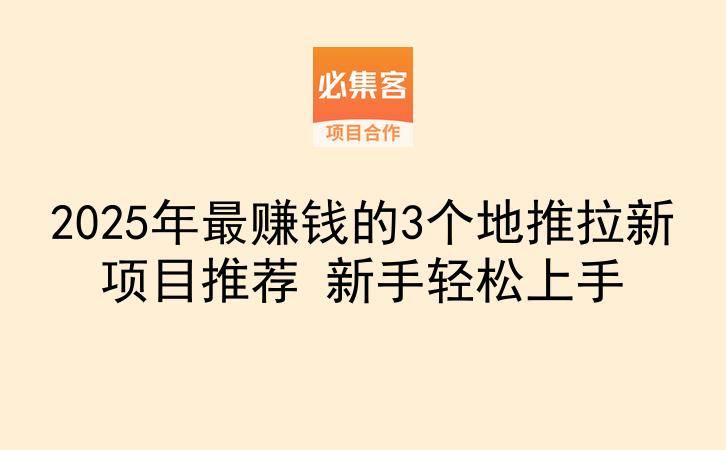 2025年最赚钱的3个地推拉新项目推荐 新手轻松上手-云推网创项目库