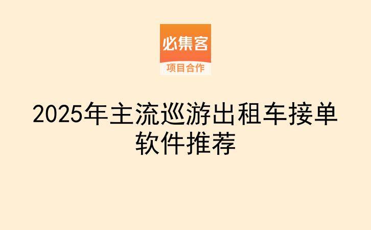 2025年主流巡游出租车接单软件推荐-云推网创项目库
