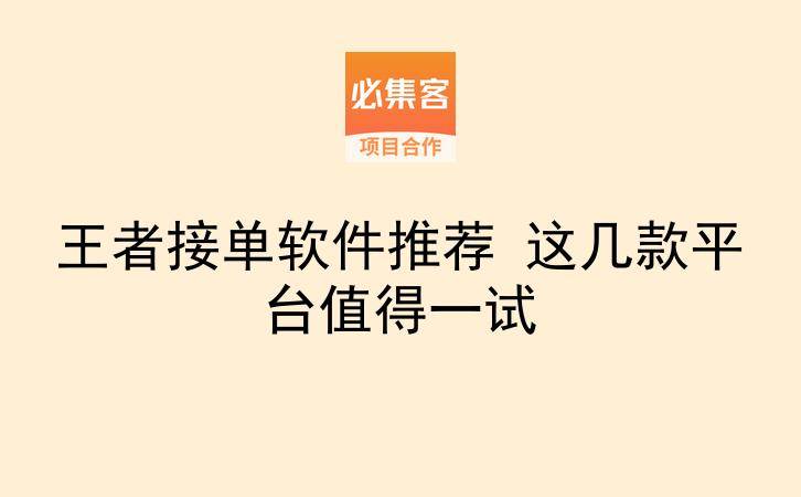 王者接单软件推荐 这几款平台值得一试-云推网创项目库