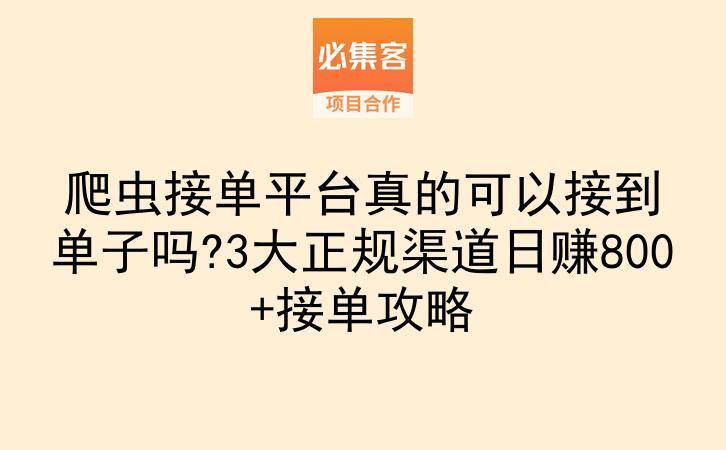 爬虫接单平台真的可以接到单子吗?3大正规渠道日赚800+接单攻略-云推网创项目库