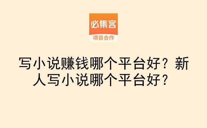 写小说赚钱哪个平台好？新人写小说哪个平台好？-云推网创项目库