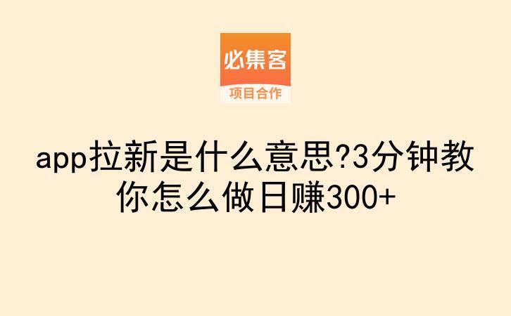 app拉新是什么意思?3分钟教你怎么做日赚300+-云推网创项目库
