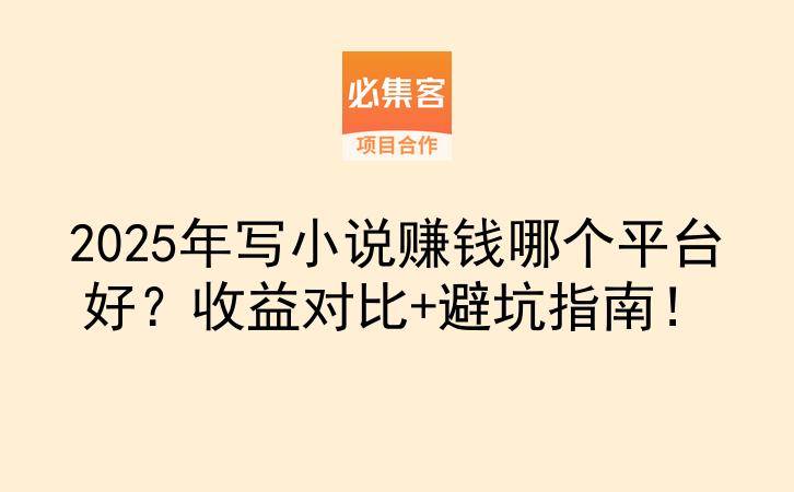 2025年写小说赚钱哪个平台好？收益对比+避坑指南！-云推网创项目库