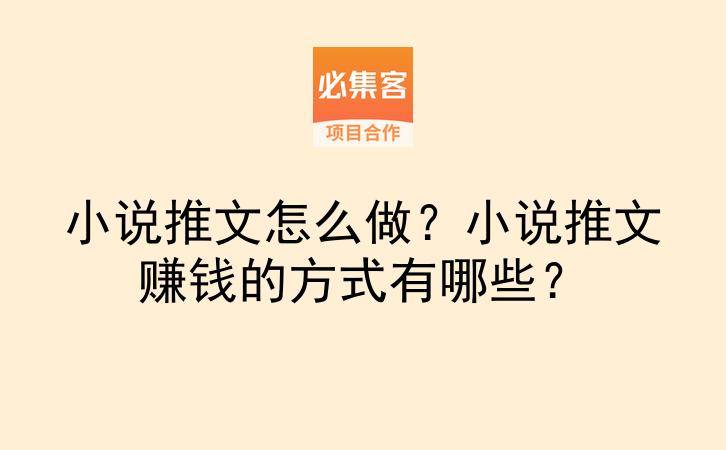小说推文怎么做？小说推文赚钱的方式有哪些？-云推网创项目库