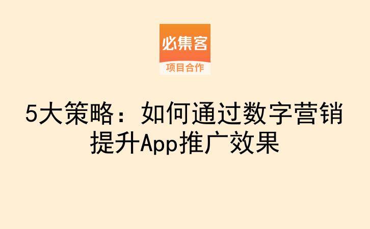 5大策略：如何通过数字营销提升App推广效果-云推网创项目库