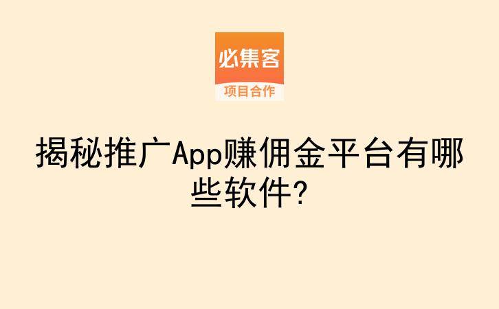 揭秘推广App赚佣金平台有哪些软件?-云推网创项目库