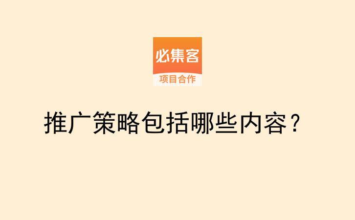 推广策略包括哪些内容？-云推网创项目库