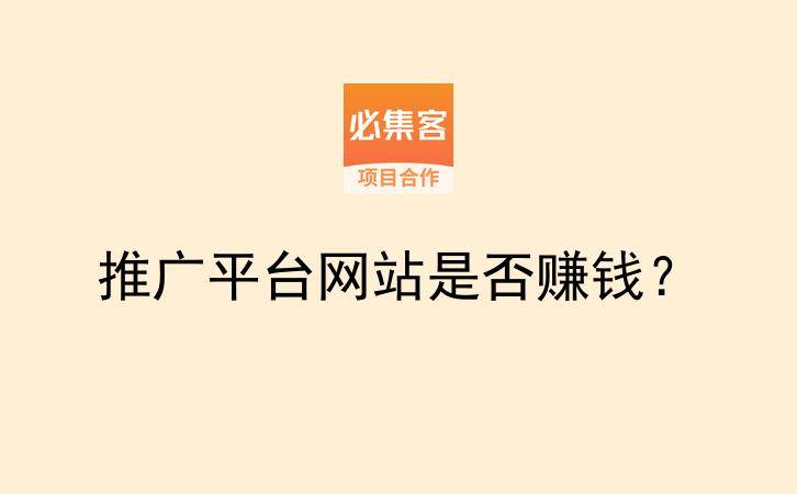 推广平台网站是否赚钱？-云推网创项目库