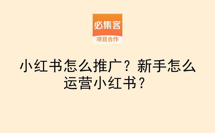 小红书怎么推广?新手怎么运营小红书?-云推网创项目库