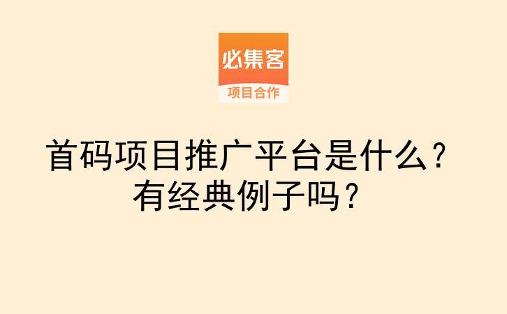 首码项目推广平台是什么?有经典例子吗?-云推网创项目库