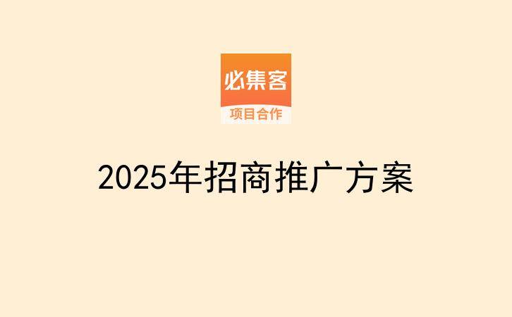 2025年招商推广方案-云推网创项目库