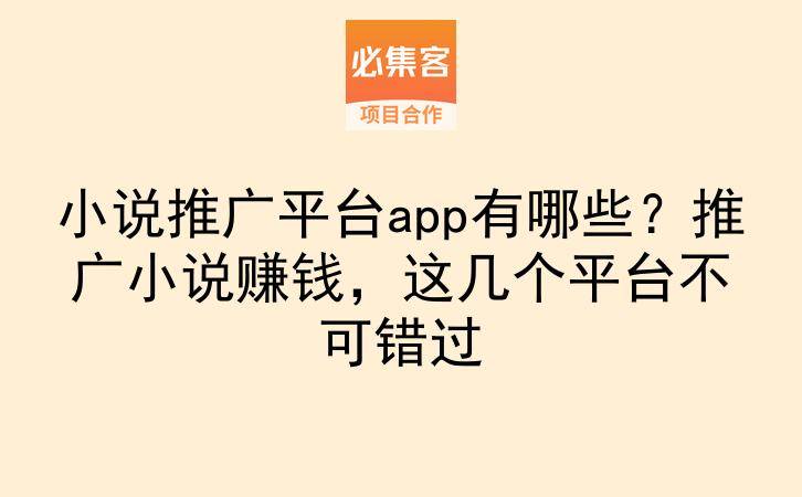 小说推广平台app有哪些？推广小说赚钱，这几个平台不可错过-云推网创项目库