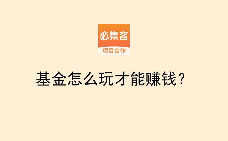 基金怎么玩才能赚钱？-云推网创项目库