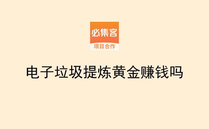 电子垃圾提炼黄金赚钱吗-云推网创项目库