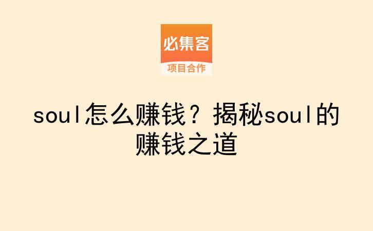 soul怎么赚钱？揭秘soul的赚钱之道-云推网创项目库