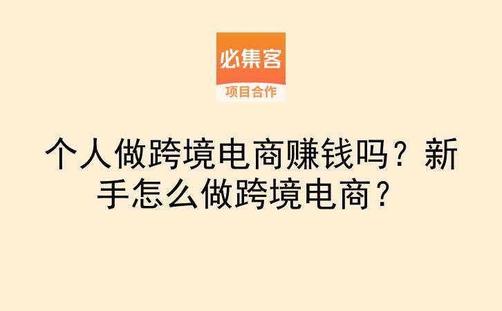 个人做跨境电商赚钱吗？新手怎么做跨境电商？-云推网创项目库