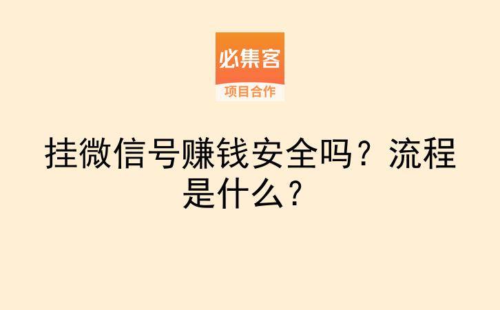 挂微信号赚钱安全吗？流程是什么？-云推网创项目库