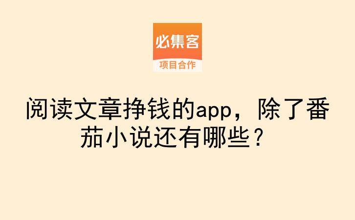 阅读文章挣钱的app,除了番茄小说还有哪些?-云推网创项目库