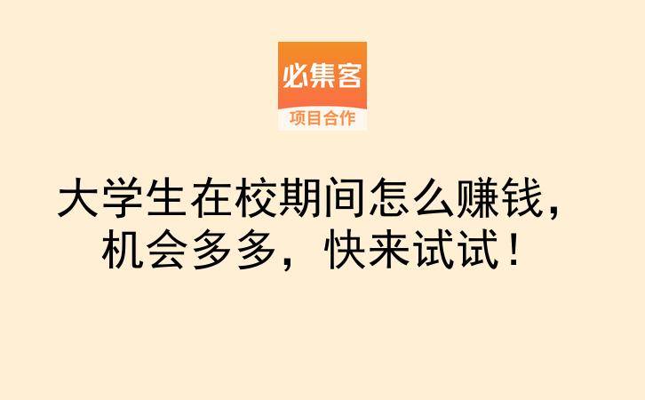 大学生在校期间怎么赚钱，机会多多，快来试试！-云推网创项目库