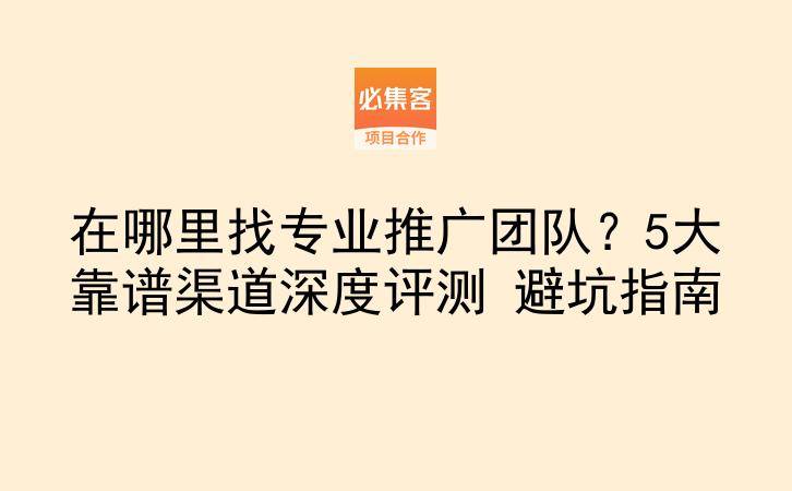 在哪里找专业推广团队？5大靠谱渠道深度评测 避坑指南-云推网创项目库